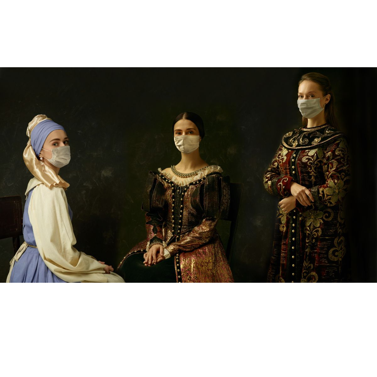 image showing 3 ladies wearing masks in the history of pandemics