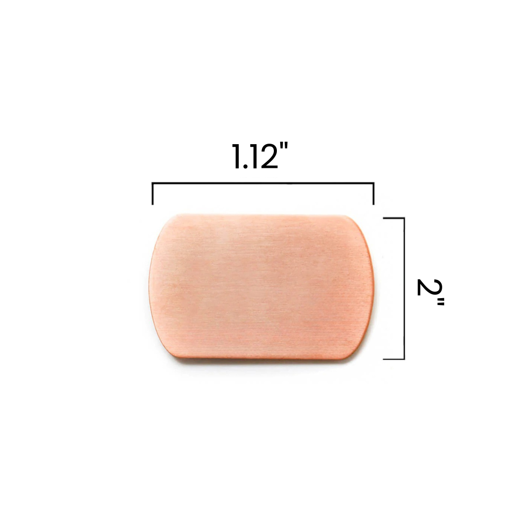 Small StayWell copper phone patch is 2" x 1.12"