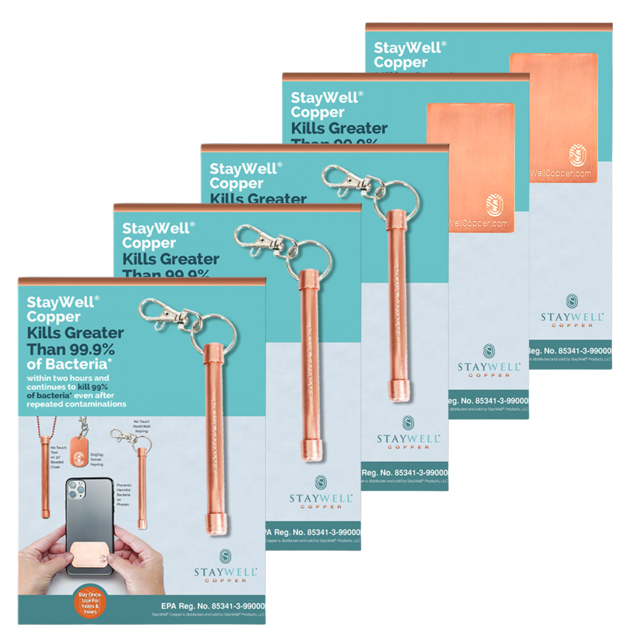 Save with Bundle of 3 Copper Hand Rollers and 2 Copper Phone Patches