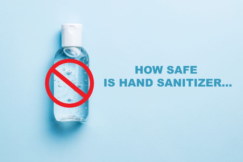 image of hand sanitizer with circle with slash over it - How safe is hand sanitizer